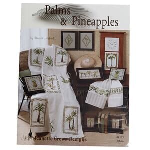 VTG Palms & Pineapples Pattern‎ Book Leaflet Jeanette Crews Counted Cross Stitch